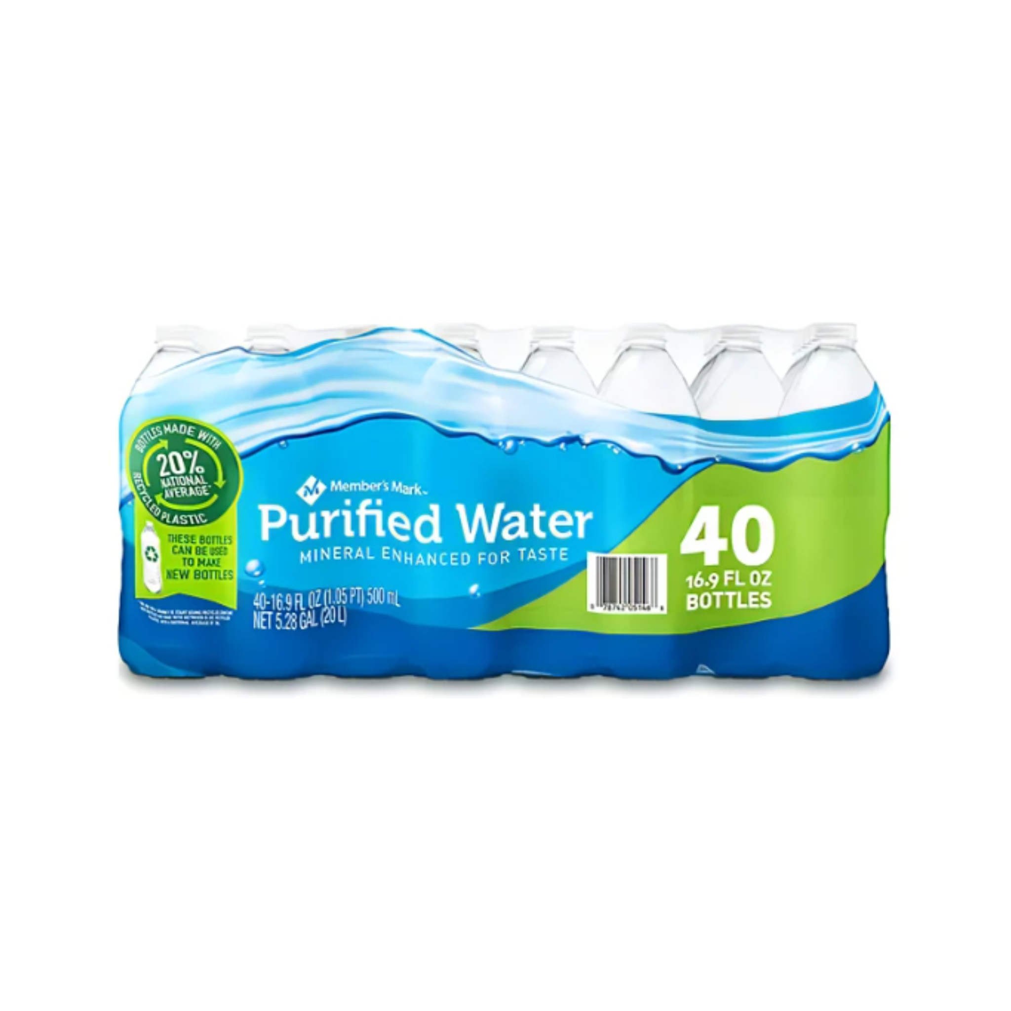 Pure Life Purified Water, 40 Pack - 40 pack, 16.9 fl oz bottles