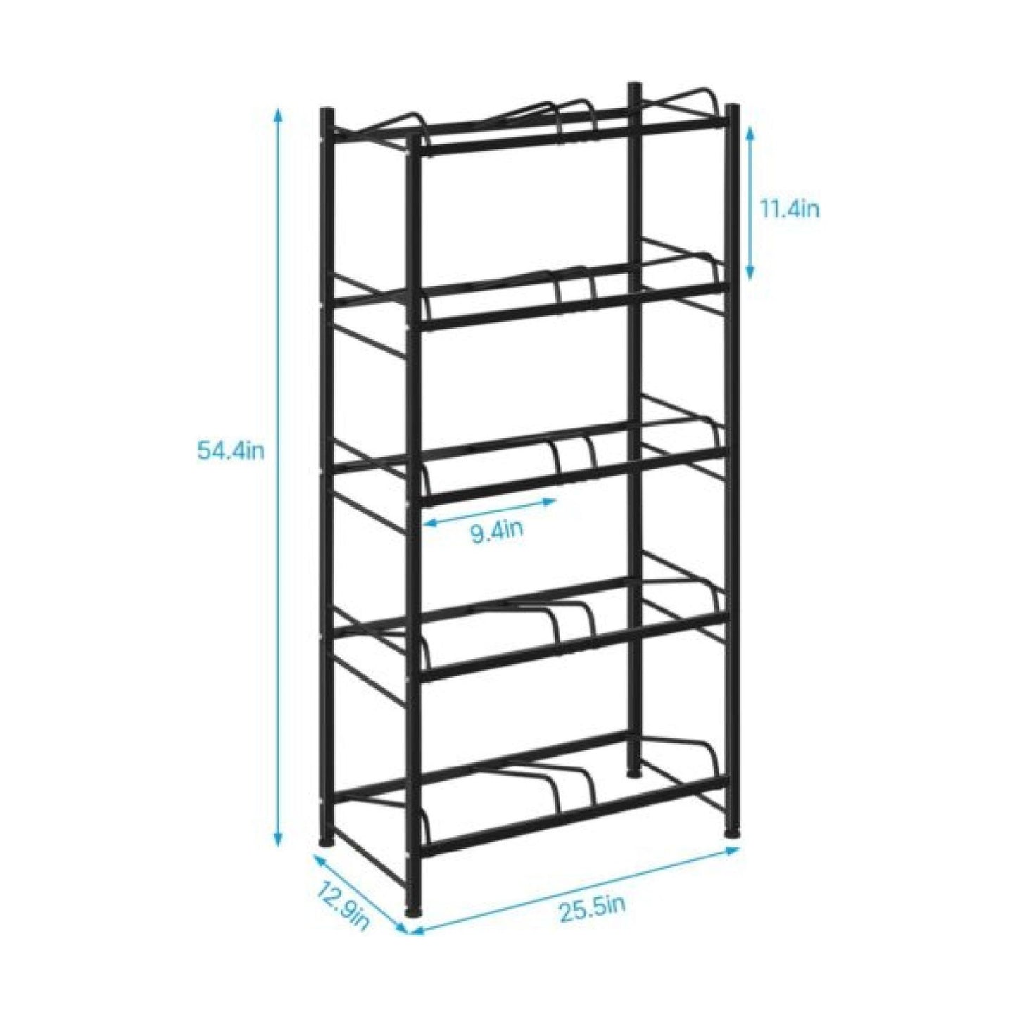 5-Tier Double 5-Gallon Water Bottle Rack