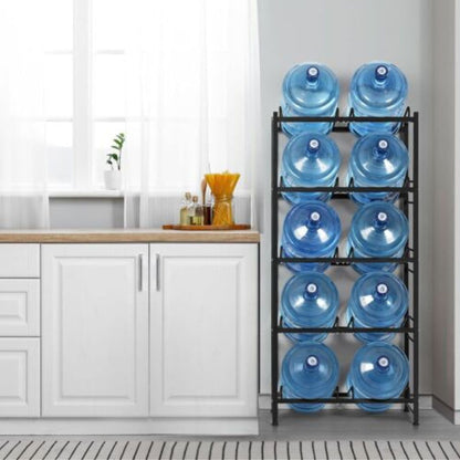 5-Tier Double 5-Gallon Water Bottle Rack