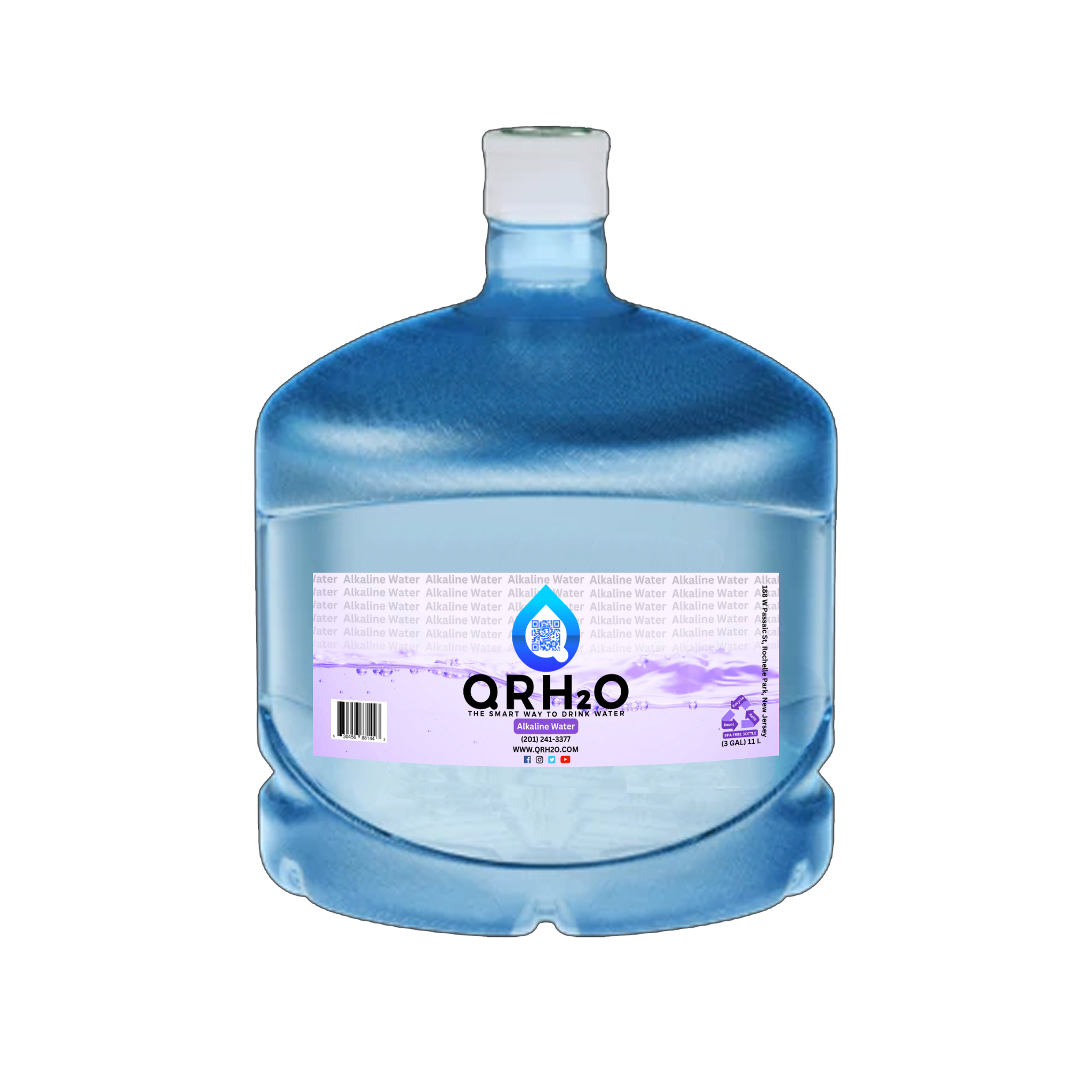 3x 5-Gallon 100% Purified Water – QRH2O